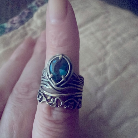 Jewelry - Or Paz for QVC sterling silver blue topaz ring